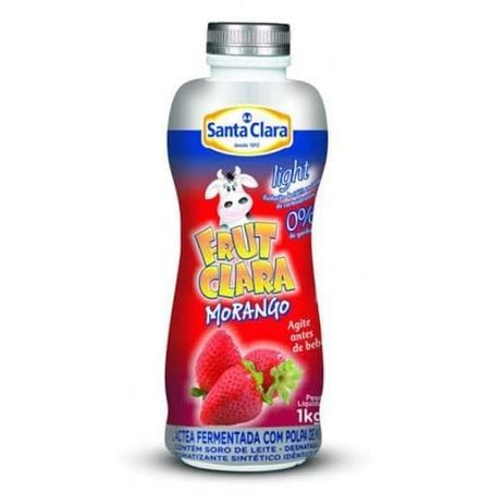 Bebida lactea 1l pp santa clara morango light