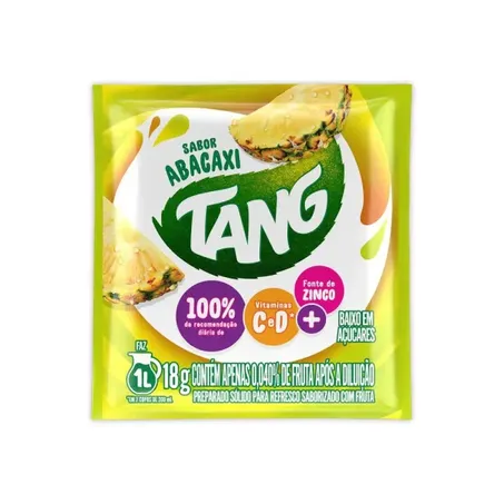 Refresco em pó tang abacaxi pacote 18g