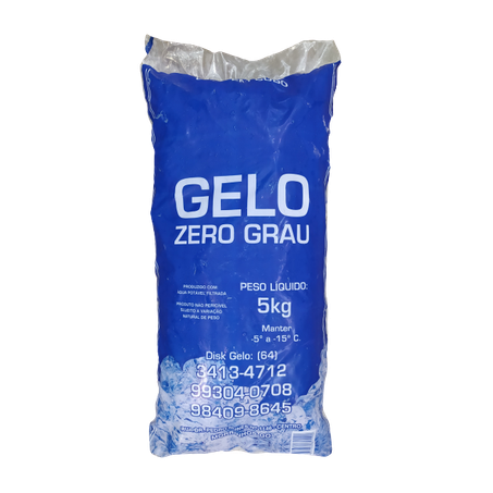 Gelo Cubo Zero Grau 5kg