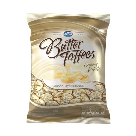 BALA BUTTER TOFFEES 130G CHOC BRANCO