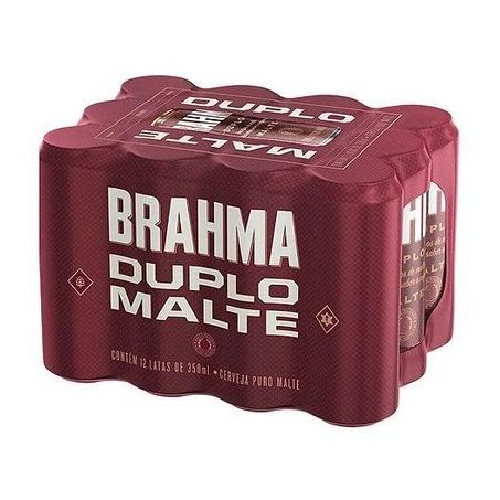 Cerveja Pilsner Brahma Duplo Malte Lata 350ml - Pacote com 12un - 4.2lt