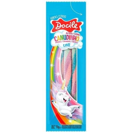Bala canudinho docile 15gr unicornio citrico
