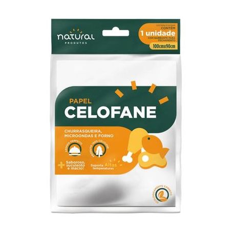 PAPEL CELOFANE P/ASSADO NATURAL PRODUTOS 100X90CM