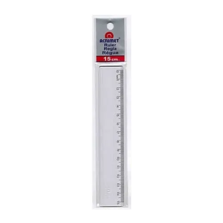 RÉGUA PLÁSTICA 15CM CRISTAL ACRIMET