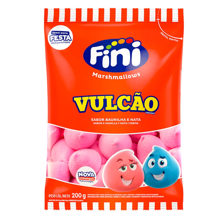 Marshmallow Fini Vulcão Rosa 200G