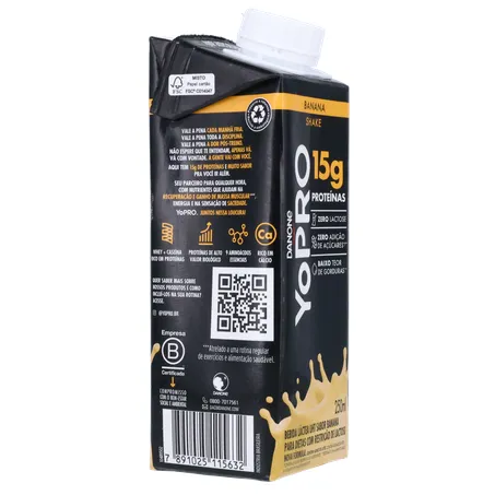 Bebida Lactea Danone Yopro 15 Banana 250ml 360-30