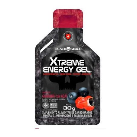 SUPLEMENTO BLACK SKULL  EXTREME ENERGY GEL GUARANA COM ACAI 30G