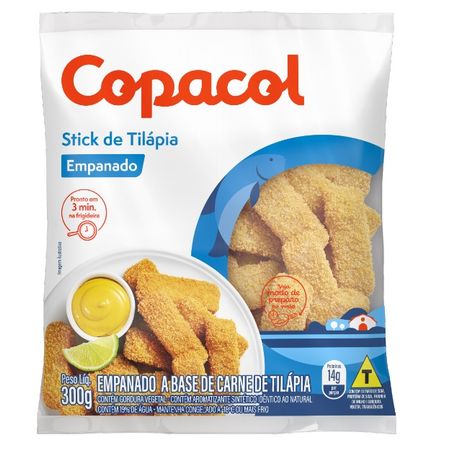 STICK DE TILAPIA EMPANADO CONGELADO COPACOL 300G