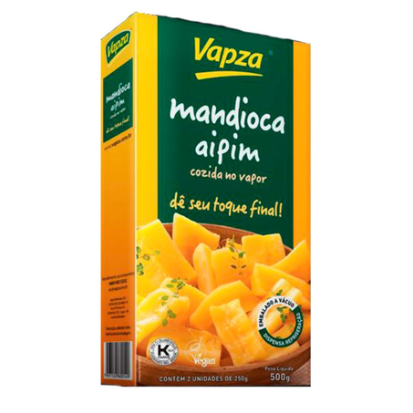 Mandioca Vapza Cozida Caixa com 500G