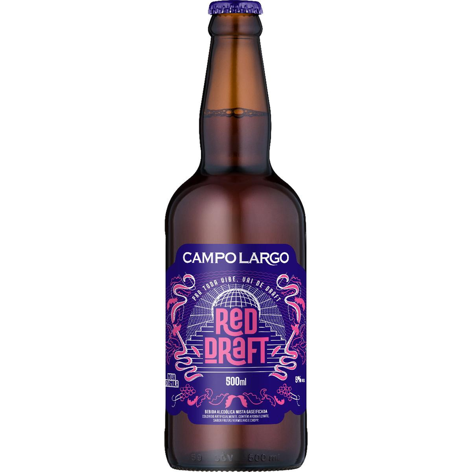 Chopp Campo Largo 500ml - Red Draft - Garrafa