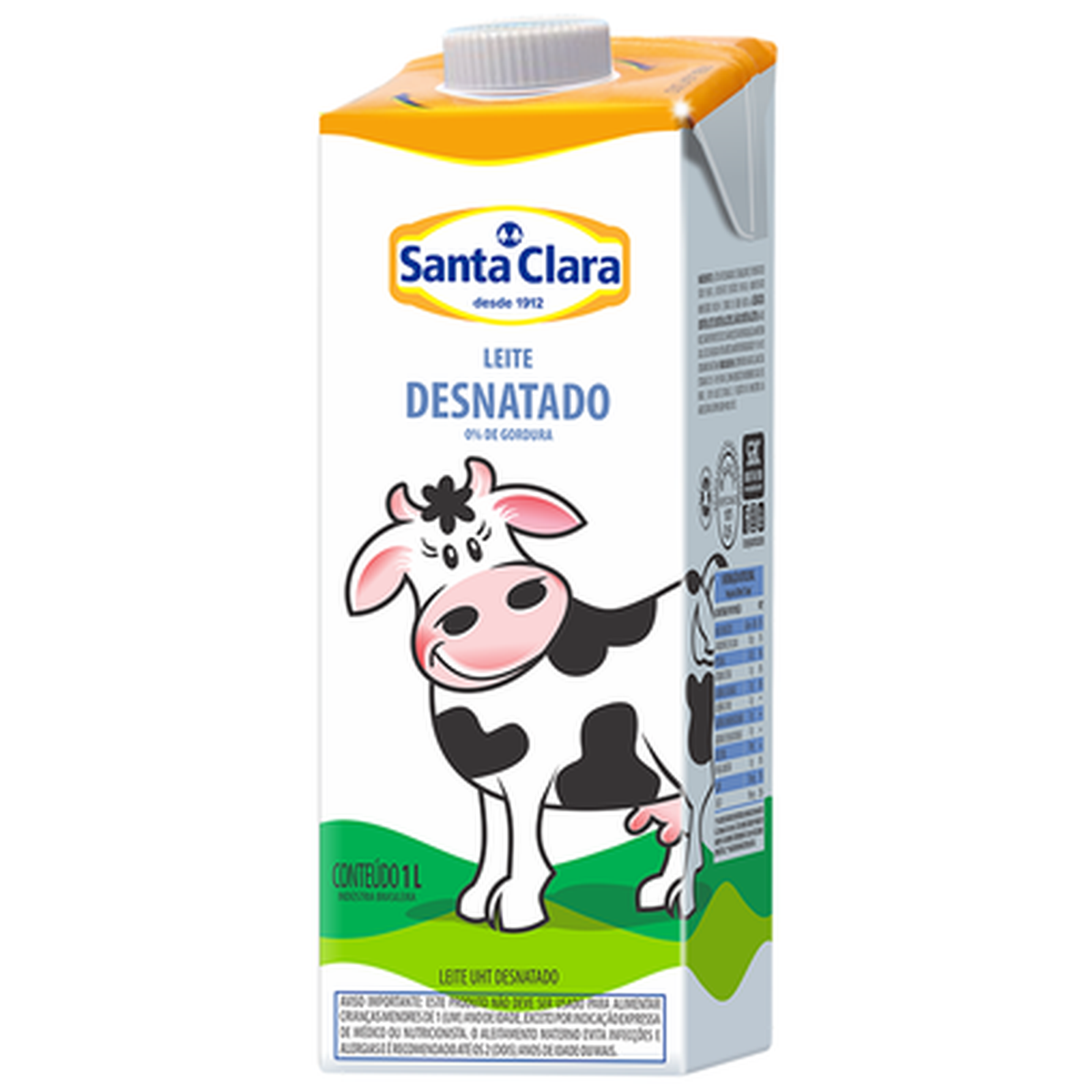 LEITE SANTA CLARA DESNATADO C/TAMPA 1L