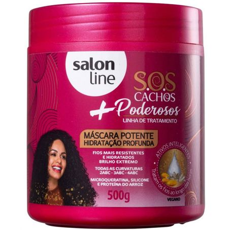 Mascara capilar salon line sos cachos mais po 500ml