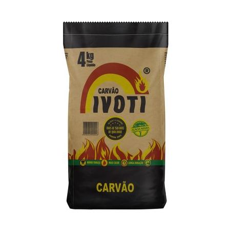 Carvão de Acácia Negra Ivoti Pacote 4KG