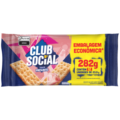 Biscoito club social 282g presunto-embalagem economica-