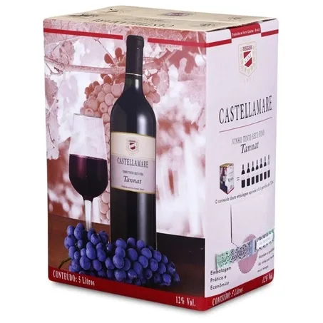 Vinho tannat castellamare bag 5lt