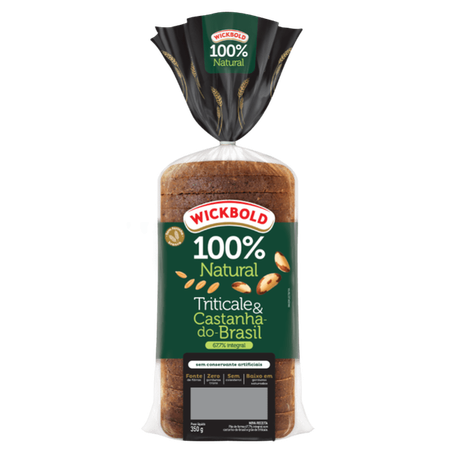 Pão Wickbold 100% Natural Triticale e Castanha do Brasil 350g