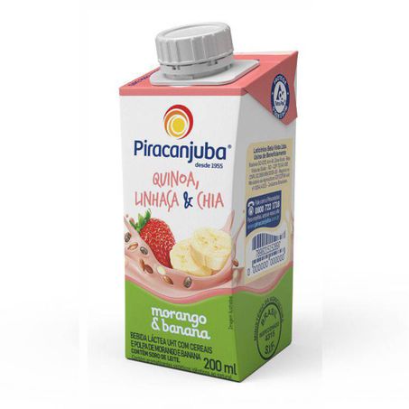 Bebida láctea piracanjuba morango e banana 200ml