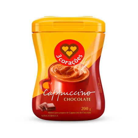 Cappuccino 3 Corações 200g - Chocolate