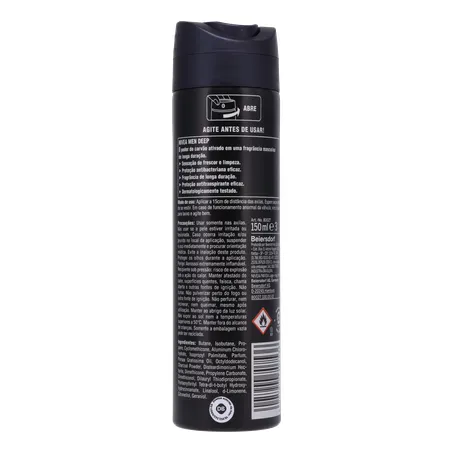 DESOD.NIVEA AERO 150ML DEEP CARVAO ATIVO MASC 360-17
