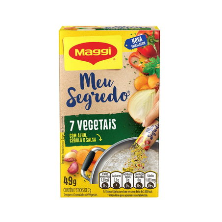 TEMPERO MAGGI MEU SEGREDO 7 VEGETAIS 49G LEVE + PAGUE -