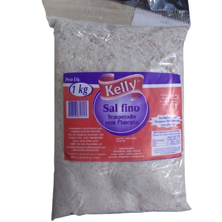 Sal fino temperado kelly 1kg s/pimenta