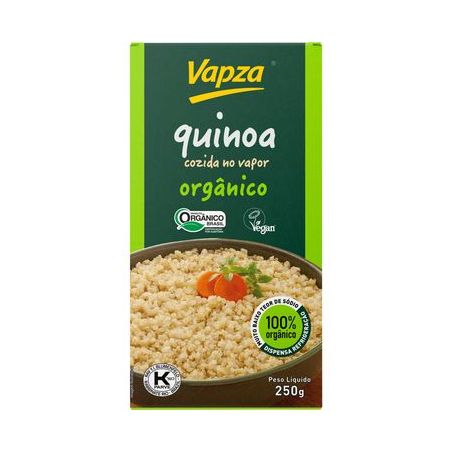 Quinoa Vapza Orgânica Cozida A Vapor Caixa 250G