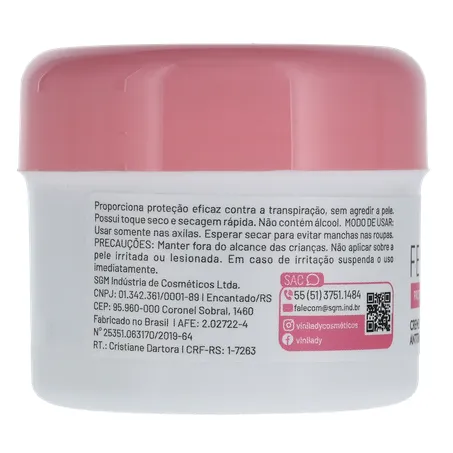 Desodorante vini lady powder feminino creme 45g 360-25