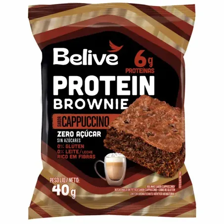 BROWNIE PROTEICO CAPPUCCINO SEM AÇÚCAR 40G - BELIVE