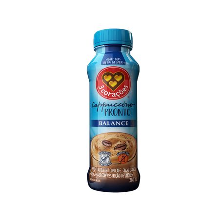 BEBIDA LACTEA 3 CORACOES CAPPUCCINO BALANCE 260 ML