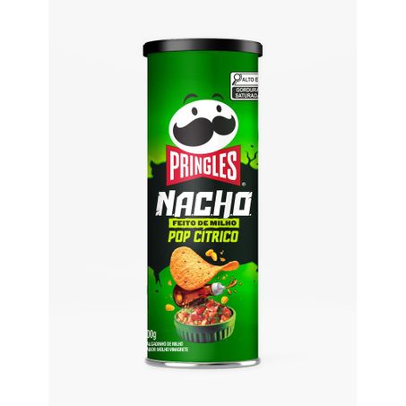 SALGADINHO BATATA PRINGLES NACHO POP CÍTRICO LATA 100G