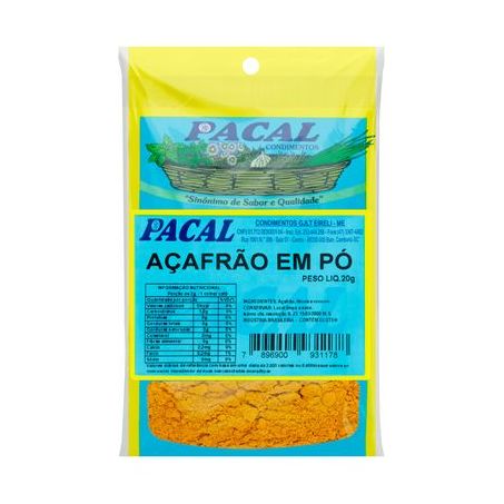Açafrão Pó Pacal Pacote 20G