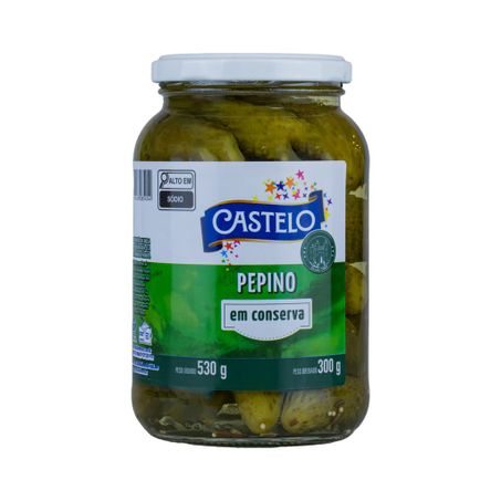 PEPINO EM CONSERVA 300G CASTELO