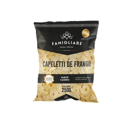 Massa capeletti de frango famigliare pacote 250g
