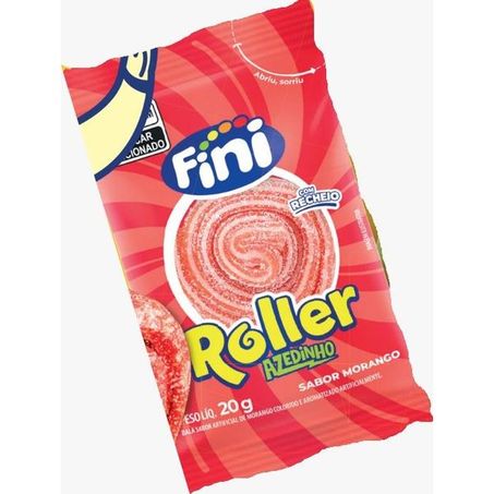 BALA FINI ROLLER AZEDINHO MORANGO 20G