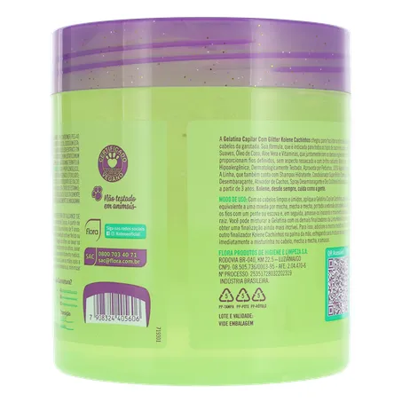 GELATINA CAPILAR INFANTIL KOLENE CACHINHOS COM GLITTER POTE 500G 360-2
