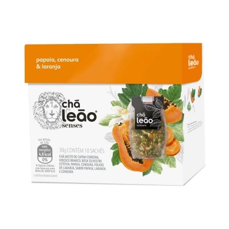CHA LEAO 30G 10SACHET PAPAIA CENOURA LARANJA 