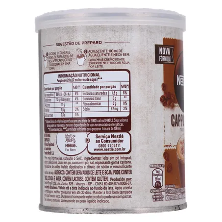 Cappuccino Solúvel Nescafé Tradicional Lata 180gr 360-28