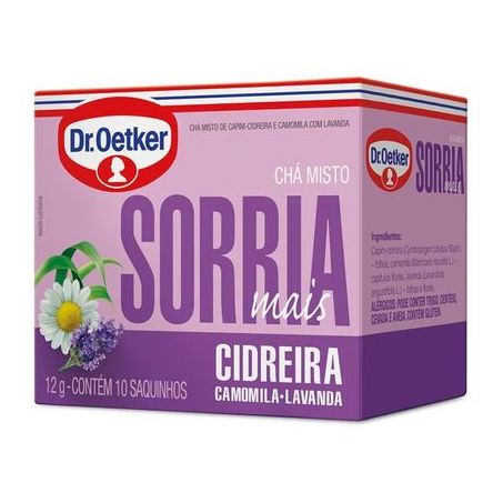 Cha dr oetker 12g misto sorria mais camomila e lavanda com 10