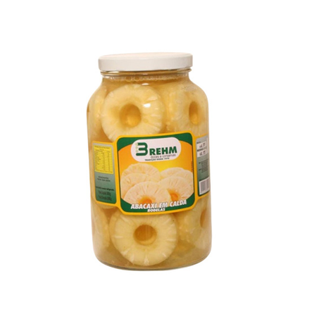 Abacaxi Calda Brehm 350g Vidro Rodelas