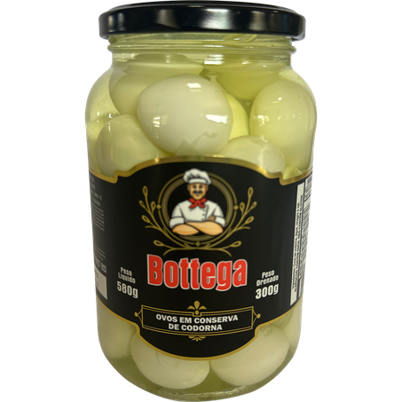 OVOS DE CODORNA EM CONSERVA BOTTEGA VIDRO 300G