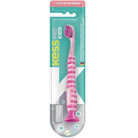 ESCOVA DENTAL KESS PRO KIDS EXTRA MACIA ROSA