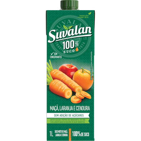 Suco suvalan 1l lar cen maçã s/acucar