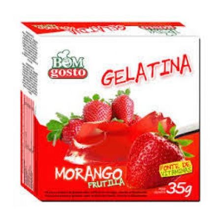 GELATINA BOM GOSTO 45G MORANGO