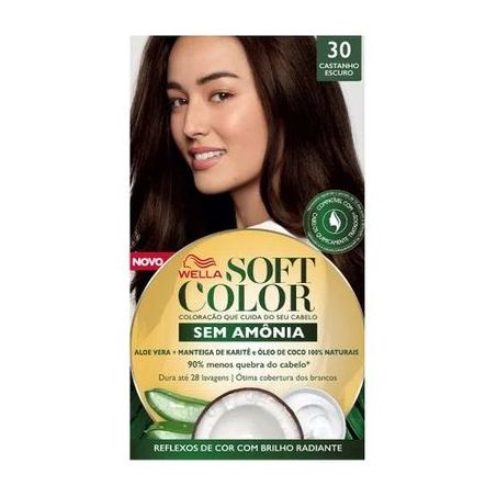 TINTURA WELLA SOFT CASTANHO ESCURO UN