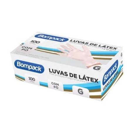 LUVA BOM PACK GRANDE LATEX CX/100UN