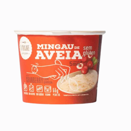 MINGAU DE CRANBERRY SEM AÇÚCAR E SEM GLÚTEN 55G - DI MANGIARE