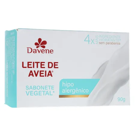 Sabonete Barra Vegetal Davene sem Perfume Leite de Aveia Clássico Caixa 90gr 360-34