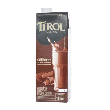Bebida Láctea UHT Tirol Sabor Chocolate Caixa 1lt 360-2