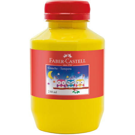 Esc tinta guache faber castell amarela 250ml