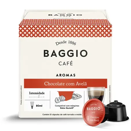 CAFE BAGGIO CAPS CHOC/AVELA BOX C/10 85G